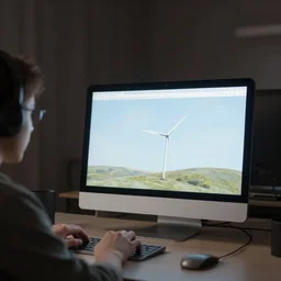wind computer, realistic