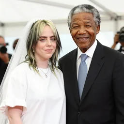 Billie Eilish and Nelson Mandela at a wedding gala