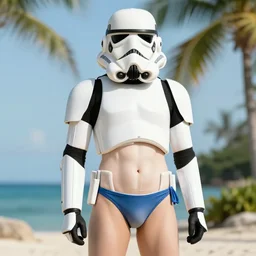 stormtrooper wearing a bikini