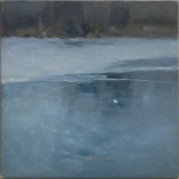 frozen water, oil on canvas, chiaroscuro
