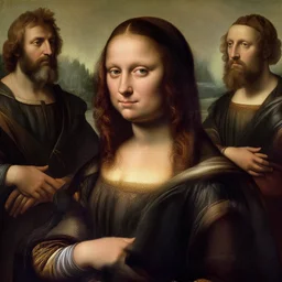 Full Color A.I. Upscale enhanced 4k High Detail HDR Beautiful Female portrait by Tintoretto, Titian, Albrecht Dürer, Hieronymus Bosch, Giotto, Sandro Botticelli, Donatello, Raphael, Michelangelo, and Leonardo da Vinci.