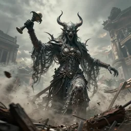 the destruction of mankind by the manifestation of nyarlathotep, the end of, beautiful photo, iphone 1 3, hyperealistic detailed photography, motion blur, divinity, awful
