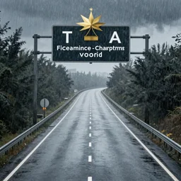 dramatic highway, award winning photo, heavy rain fall