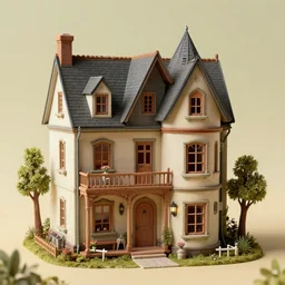 a lovecraftian dollhouse cutaway in wes anderson style, digital art, highly detailed