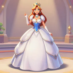 Mercy from Overwatch in a ball gown, drawn by Logan Cure
