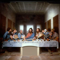 the last supper in the style of calvin and hobbes
