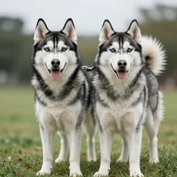 Siberian Husky Mix Dogs, 4K quality Photorealismn