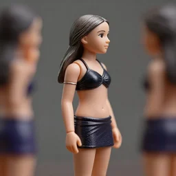 closeup profile portrait of tin toy greta thunberg bikini mini - skirt, depth of field, zeiss lens, detailed, symmetrical, centered, fashion photoshoot, by nicoletta ceccoli, mark ryden, lostfish, breathtaking, 8 k resolution, extremely detailed, beautiful, establishing shot, artistic, hyperrealistic, octane render