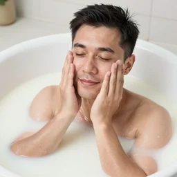 a man bathed in milk for 6 days straight, this is what happened to his skin.. ( youtube video by chubbyemu )