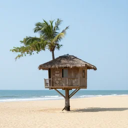 treehouse on a beach
