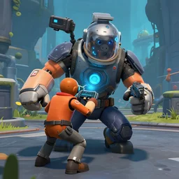 heavy from team fortress 2 playing portal 2, aperture science, sfm render