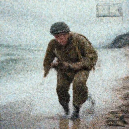 sam hyde as a soldier on dday storming a beach, 4k