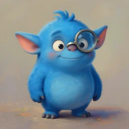 a beautiful painted portrait of a happy blue goblin creature with a monocle by james gurney | centered | unreal engine :. 1