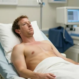 mark zuckerberg at the hospital after he starved himself for months and suffered from malnutrition