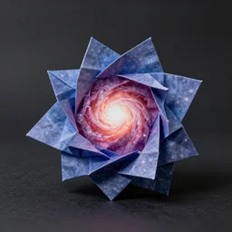 origami galaxy, ultra realistic
