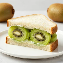 a photo of a sandwich of kiwi, professional, studio, 4 k
