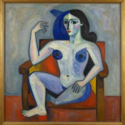 this painting is by Matisse combined with Picasso, it is very impressionistic, in the style of cubism
