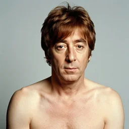 portrait of shirtless elton john lennon in 1 9 7 0 by ilya repin