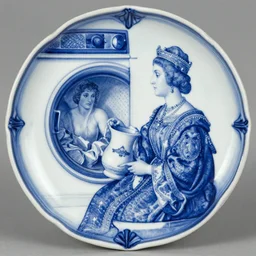 blue and white porcelain wall tablet (? ) representational art : domiabra by noah howard, blue and white, detail on porcelain jug franz von stuck in a washing machine / rollenportrat of robed olga of kiev, jewels, josian wedgwood fish mugshot of ruth bernhard orpheus - euterpe, b + w artwork by franz von stuck
