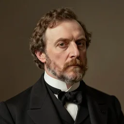 portrait of a victorian politician, wearing a suit, detailed face, male, victorian, highly detailed, cinematic lighting, photograph by samuel walker