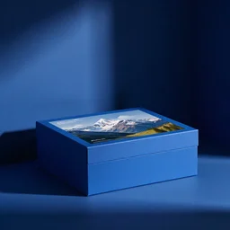 A Blue Box in an Indigo Room