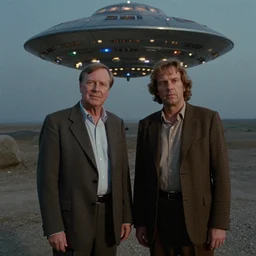 a film still from a subgenius movie directed by terry gilliam ( 1 9 9 8 ), sci - fi, fantasy, comedy, religion, ufo cult