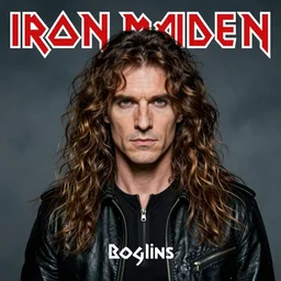 boglins on iron maiden album cover, 8 k resolution hyperdetailed photorealism