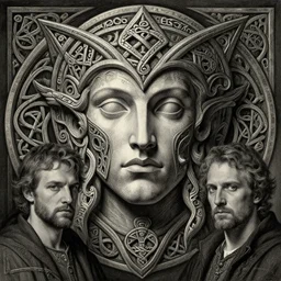 masterpiece souls, masterpiece by Edgar Maxence and Ross Tran and Michael Whelan and Caravaggio artistic, intricate drawing, realistic fantasy, extremely detailed and beautiful aesthetic celtic face, establishing shot, 8k resolution, dramatic lighting,