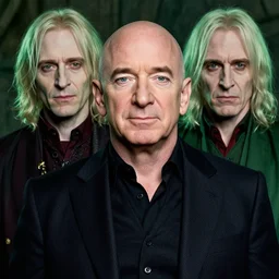 portrait of jeff bezos mixed with voldemort