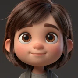 Hyperdetailed masterpiece concept art of a portrait of a cartoon girl with Brown eyes, messy short hair, chubby, hyperdetailed concept art by Ross Tran, high quality DnD illustration, trending on ArtStation
