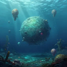 underwater in the lake of an alien planet, digital art, detailed, artgerm, artstation, deviant art, by kim keever