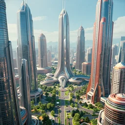 a film still from elysium by james paick - a lush ultra - modern architectural city, vibrant, 5 0 mm lens, video game environment design, behance hd, daytime, dramatic lighting, cinematic, global illumination, deviant art, trending on artstation, bloom