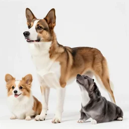 different angle of dog