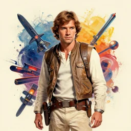young han solo by magali villeneuve, creative composition