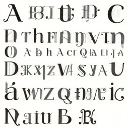 all latin alphabet letters
