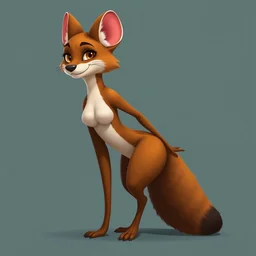 flat 2 d : : beautiful female marten character : : head torso legs feet : : lorax movie : : artstation