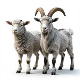 lamb and goat fused as one, scientific photo, scary photo, high detail