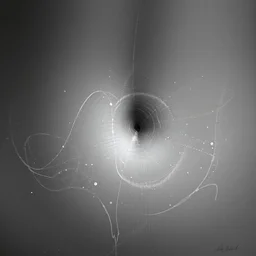 the navel, closeup, detailed chalk art