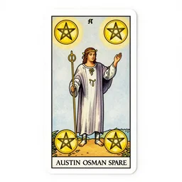 four of pentacles tarot card by austin osman spare