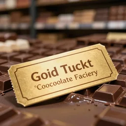 golden ticket to tour chocolate factory!