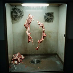 small size room with figure film still 1 9 9 2 industrial torn meat water mold hair drains fans