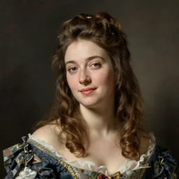 portrait painting of a woman, bourgeoisie, high society, beautiful, elegant, shoulder - length, playful, by francois boucher, largilliere, elisabeth vigee le brun, rococo