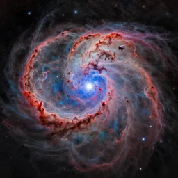 “interplanetary nebula, vibrant colours”