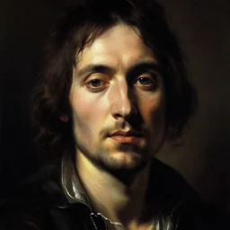 cyberpunk portrait by caravaggio, award winning, masterpiece, intricate, dramatic light, detailed, asymmetrical, dark