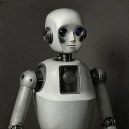 a portrait of a robot by hieronymus bosch, detailed