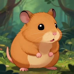 beautiful detailed character design of a cartoon hamster, tlk, tlk, in the style of'the jungle book'profile pic. deviantart adoptable, style of maple story and zootopia, portrait studio lighting by jessica rossier and brian froud in the style of disney, artstation deviantart alphonse mucha