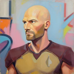 greg manchess portrait painting of jean luc picard as overwatch character, medium shot, asymmetrical, profile picture, organic painting, sunny day, matte painting, bold shapes, hard edges, street art, trending on artstation, by huang guangjian, gil elvgren, ruan jia, greg rutkowski, gaston bussiere