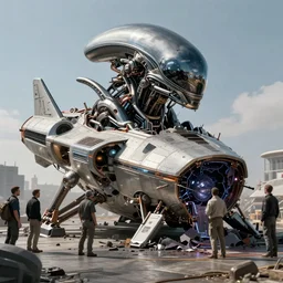 crashed alien spaceship, prometheus, alien, biomechanical concept art by john park, darek zabrocki, tyler edlin, jordan grimmer, neil blevins, craig mullins, zdzisław beksinski, highly detailed, ultra detailed, ultra realistic, wide angle lens, trending on artstation