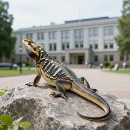 water dragon at aalto university campus