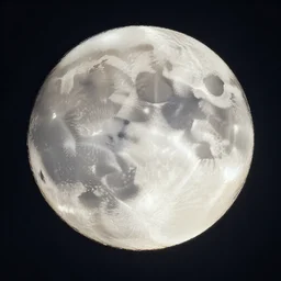 night scene with giant moon